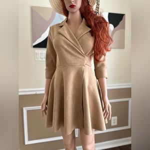 Beige wrap dress